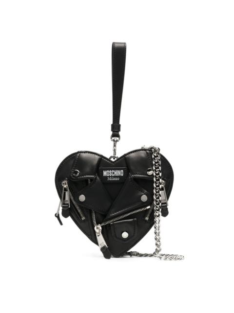 Moschino heart biker bag