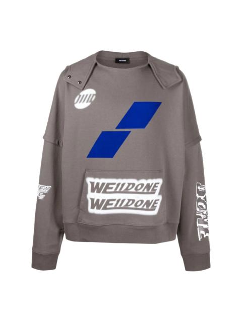 We11done logo-print cotton jumper