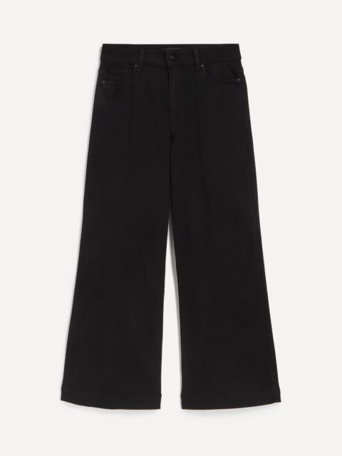 PAIGE Anessa Wide-Leg Jeans in Black Shadow