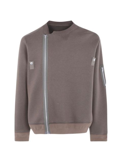 sacai zip-detail sweatshirt