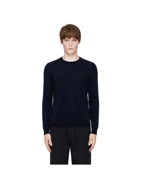 A.P.C. Navy Matt Logo Sweater
