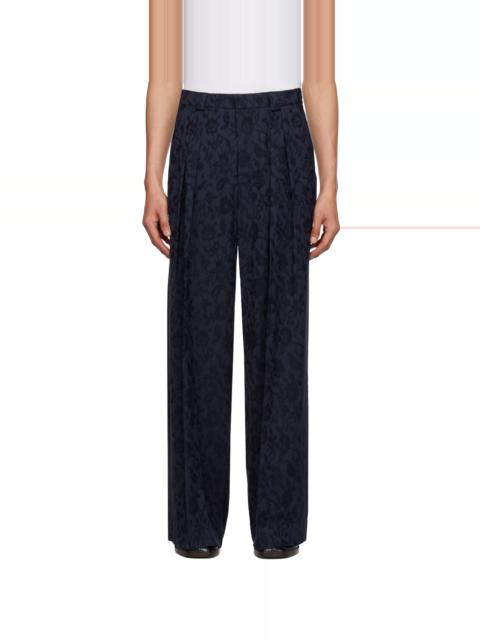 KING & TUCKFIELD Navy Wide Leg Trousers