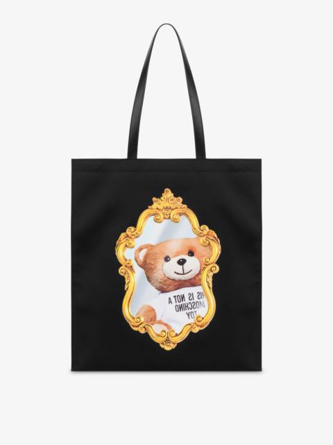 NYLON MIRROR TEDDY BEAR SHOPPING TOTE