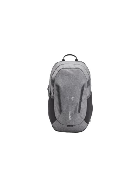 Under Armour Hustle 6.0 Backpack "Castlerock Full Heather / Castlerock / Metallic Silver" 1384673 025