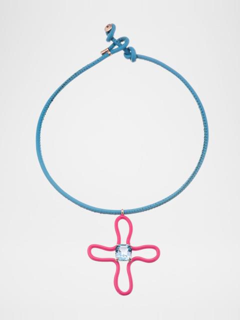 BEA BONGIASCA Pop Topaz Pendant Choker Necklace