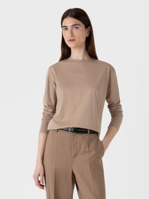 Sunspel Long Sleeve Boy Fit T‑shirt