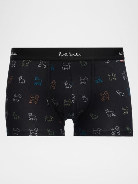 Paul Smith Men & apos;s Sketched Dog Outline Print Boxer Briefs