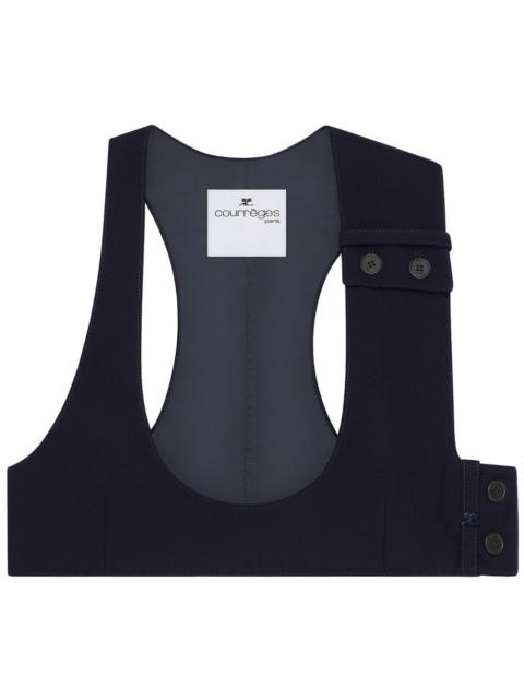 courrèges buttoned tank top