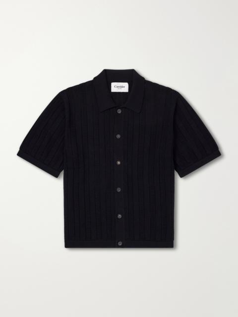 Corridor Pointelle-Knit Cotton Shirt