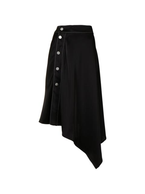 asymmetric wrap midi skirt