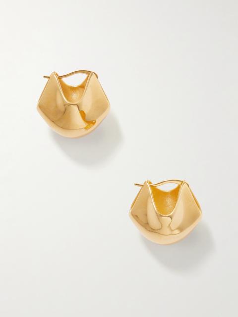 KHAITE Lotus Small Gold-plated Earrings