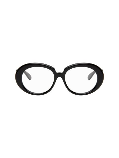 Loewe Curvy Oversized Square-Frame Acetate Glasses black