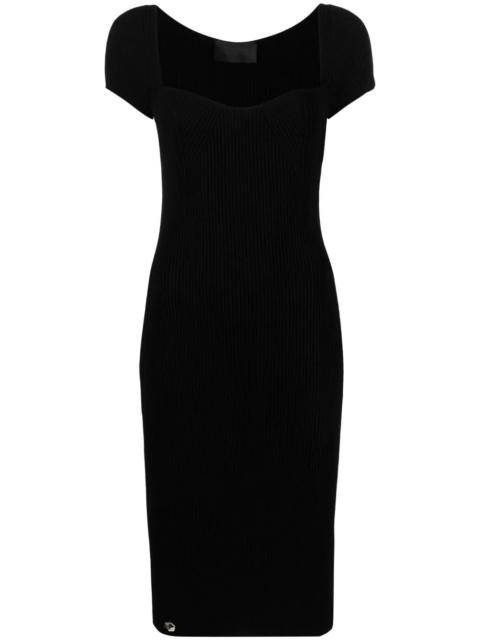 rib-knit midi dress