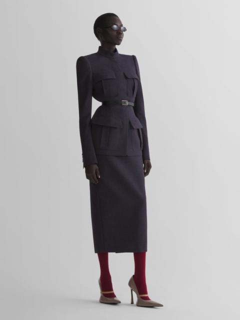 MUGLER ink pencil skirt