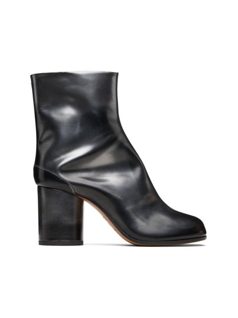 Maison Margiela Black & Silver Tabi Ankle Boots