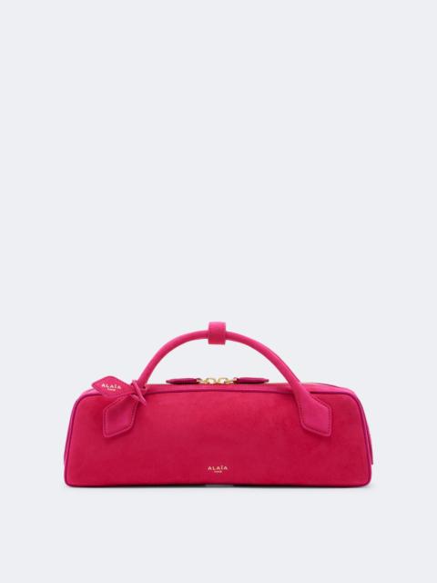 Alaïa Le Teckel Small suede clutch