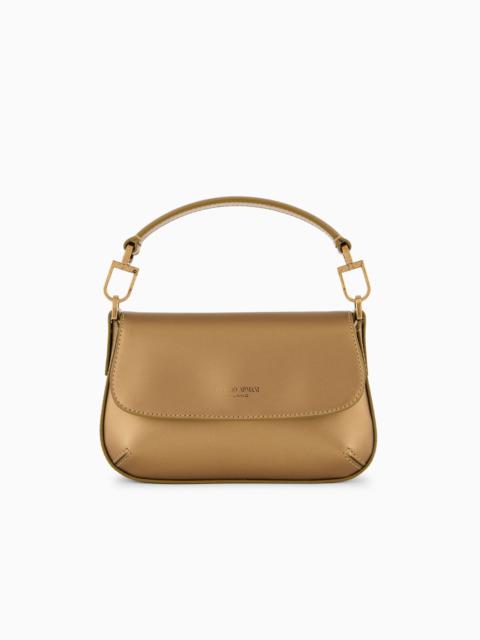 GIORGIO ARMANI Mini la Prima lamé-leather handbag