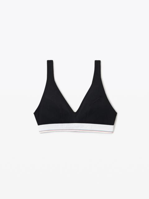 Alexander Wang V-Neck Bralette in Ribbed Jersey