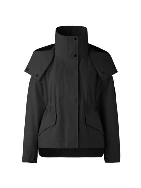 Canada Goose Women's Olivine Hooded High-Low Oversized Jacket - Black