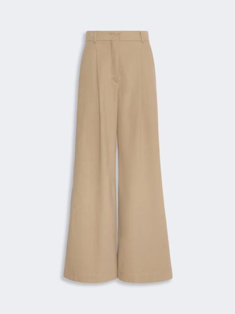 WEEKEND Max Mara EDITTO Wide trousers in cotton drill - BEIGE
