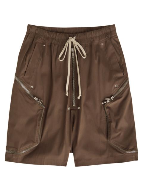 Rick Owens Heizer Bela Stretch-cotton Poplin Cargo Shorts