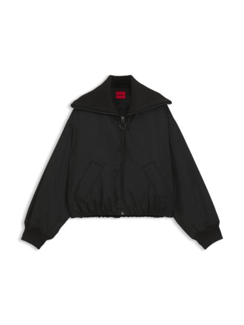 HUGO PADDED BOMBER JACKET IN SATIN