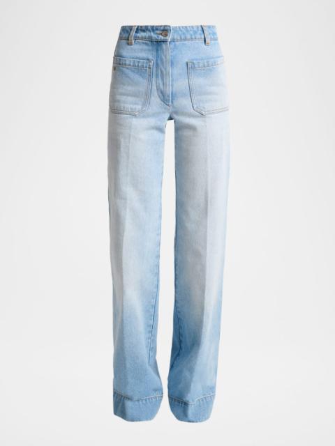 Victoria Beckham Alina Front Pocket Flare Jeans