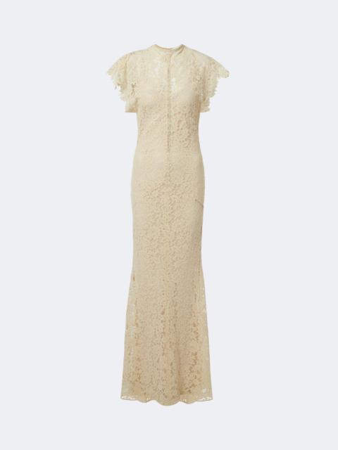 De La Vali Laia cutout cotton-blend lace maxi dress