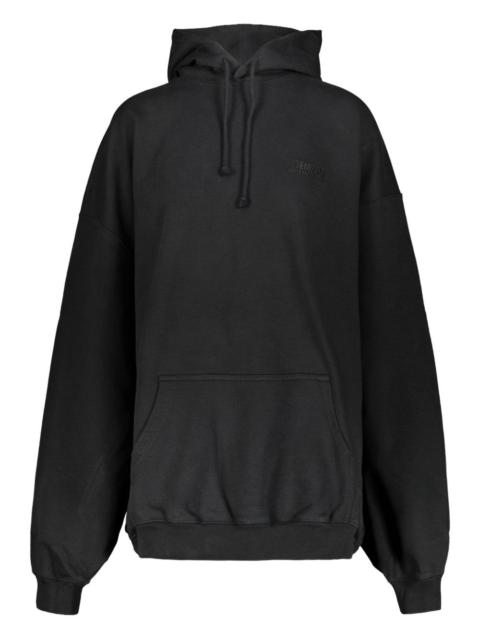 VETEMENTS logo-embroidered cotton hoodie