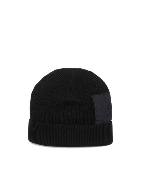 C.P. Company logo-embroidery wool beanie hat