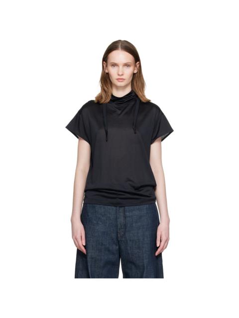 Lemaire Black Short Sleeve Foulard Top