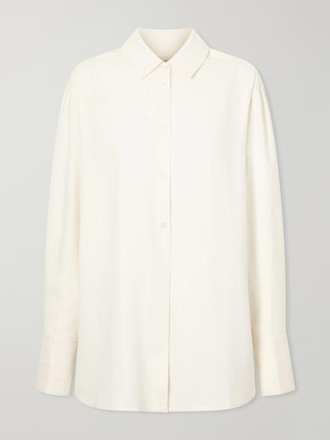KALLMEYER Mollie Sequin-embellished Striped Twill Shirt