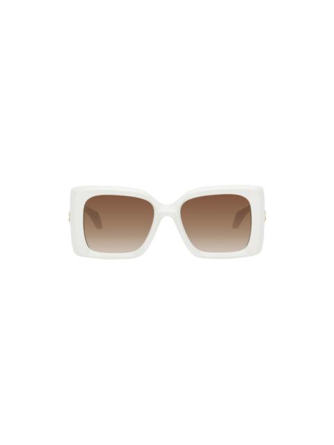 White Maxi Medusa Plaque Sunglasses