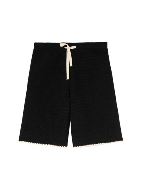 Jil Sander drawstring-waist cotton track shorts