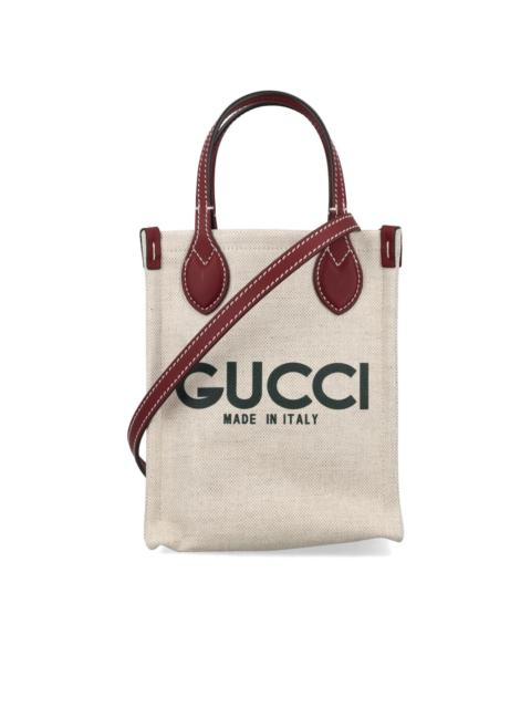 logo-print tote bag