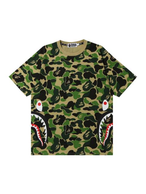 BAPE ABC Camo Side Shark Tee 'Green'