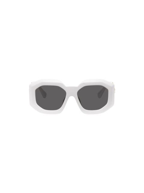 Versace White Maxi Medusa Biggie Sunglasses Reversible 