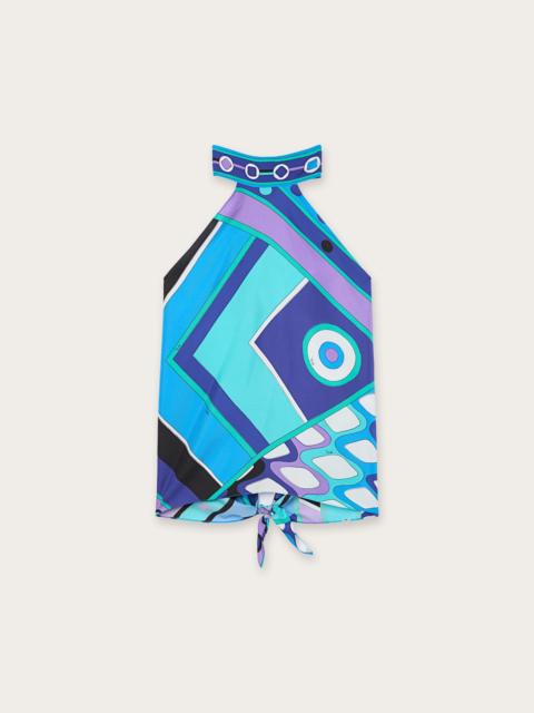PUCCI VIVARA PRINT FOULARD TOP