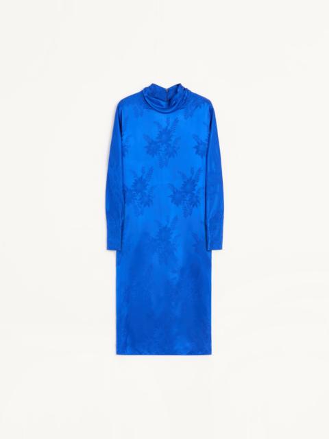 Valentino MIDI DRESS IN SHINY-MATTE FLOWERISM SUNFLOWERS JACQUARD