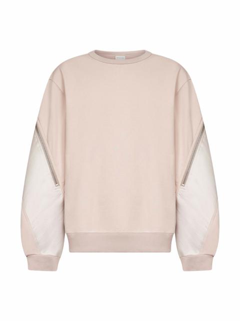 Dries Van Noten Pink contrasting panels crewneck sweatshirt