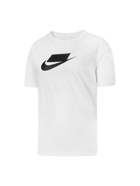 Nike (WMNS) Nike Casual Sports Training Round Neck Short Sleeve White T-Shirt DB9828-100
