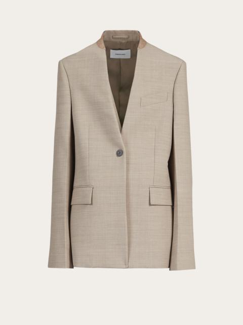 Single breasted wool blazer