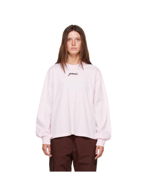 GANNI Pink Qixi Print Longsleeve Future Jersey T-shirt
