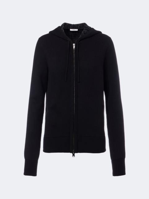 FENDI Zucca cashmere-blend zip-up hoodie