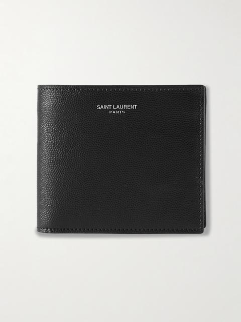 SAINT LAURENT Pebble-Grain Leather Billfold Wallet