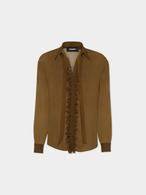 DSQUARED2 SILK RUFFLES SHIRT