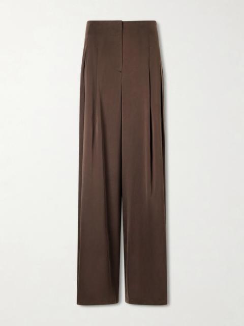 TWP Drew Silk-blend Charmeuse Wide-leg Pants
