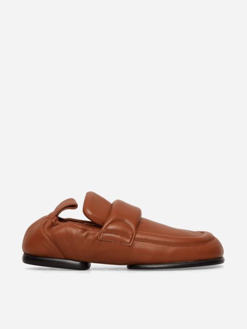 Dries Van Noten Padded Leather Loafers Tan