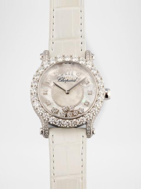 Chopard 36mm Happy Sport Joaillerie Watch with Diamonds and MOP Dial