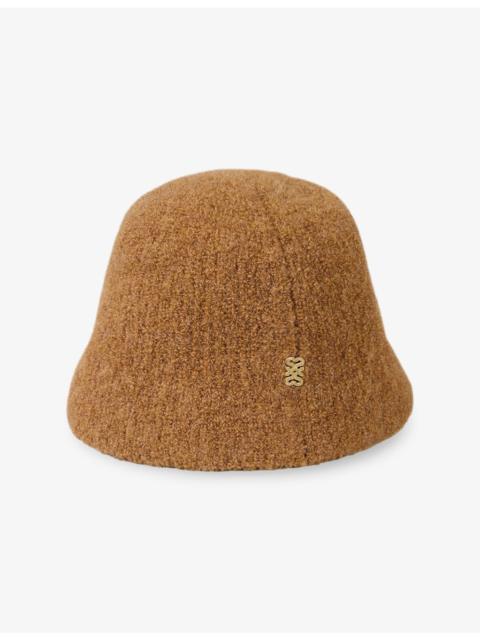 Sandro Logo Wool And Cashmere-Blend Bucket Hat